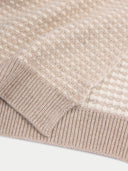 Organic Colour Waffle Knit Cashmere Scarf | GOBI UK #color_warm-grey