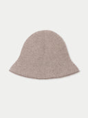 Beige bucket hat on a light gray background