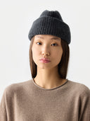 Unisex Cashmere Grandpa Hat Charcoal - Gobi Cashmere #color_navy