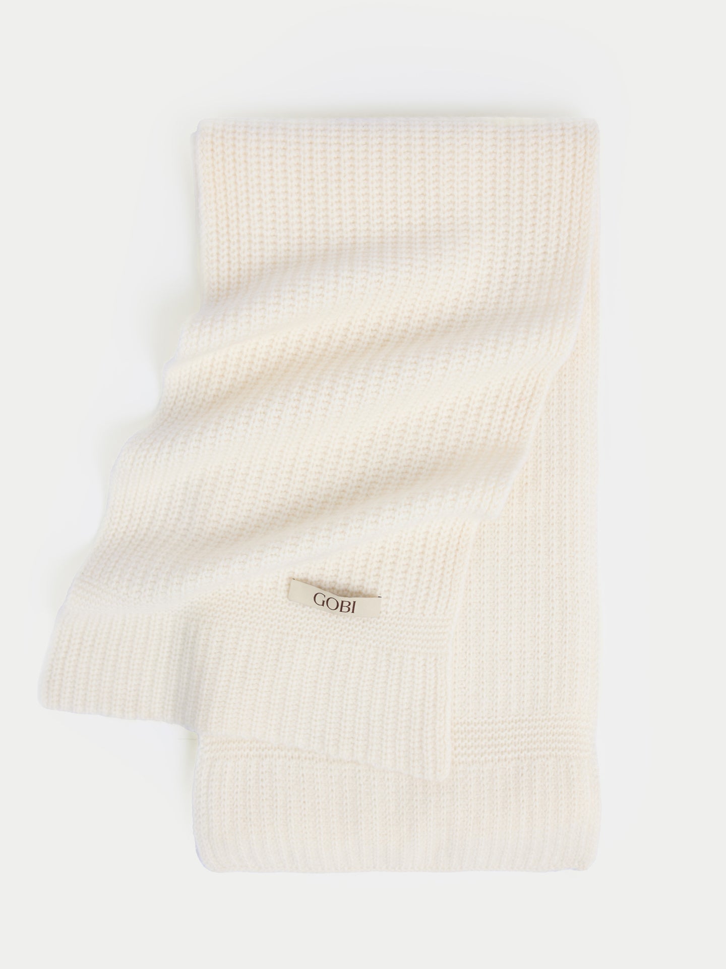 Wide Rib Knit Scarf