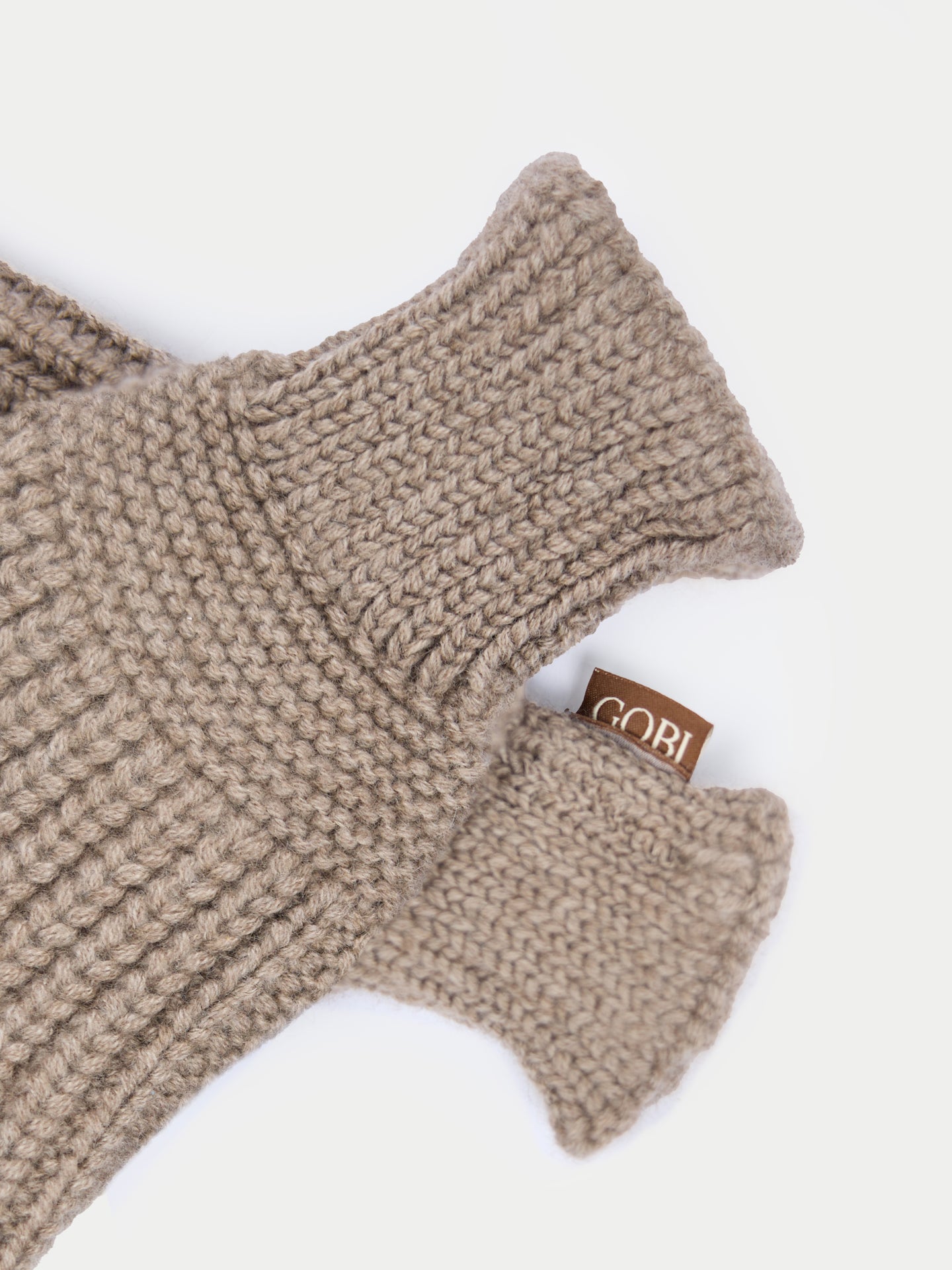 Organic Colour Rib-Knit Cashmere Gloves