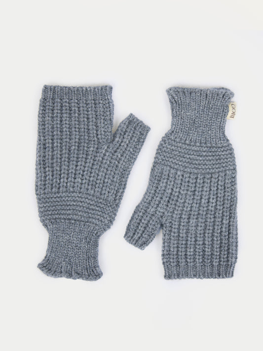 Rib-Knit Cashmere Gloves