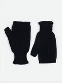 Cashmere Fingerless Mittens Black I GOBI UK