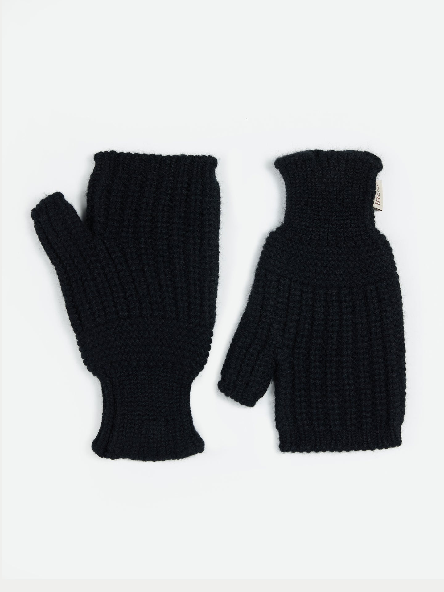 Rib-Knit Cashmere Gloves