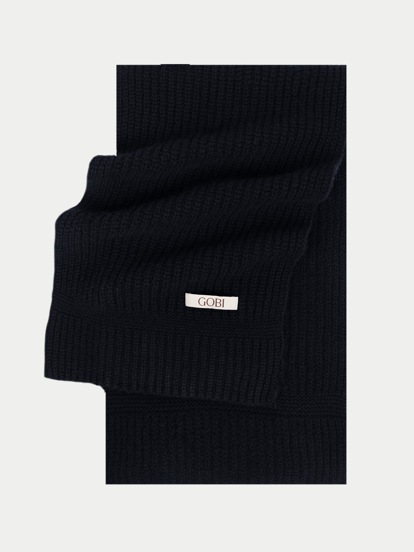 Wide Rib Knit Scarf