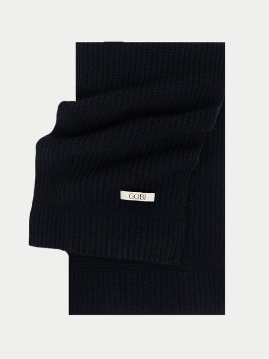 Wide Rib Knit Scarf