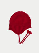 Cashmere Hat with Ties Red I GOBI UK