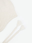 Cashmere Hat with Ties White I GOBI UK
