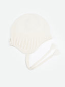 Cashmere Hat with Ties White I GOBI UK