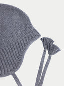 Cashmere Hat with Ties Gray I GOBI UK