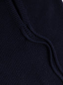 Close-up of a dark blue fabric texture