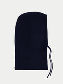 Black drawstring pouch on a light gray background