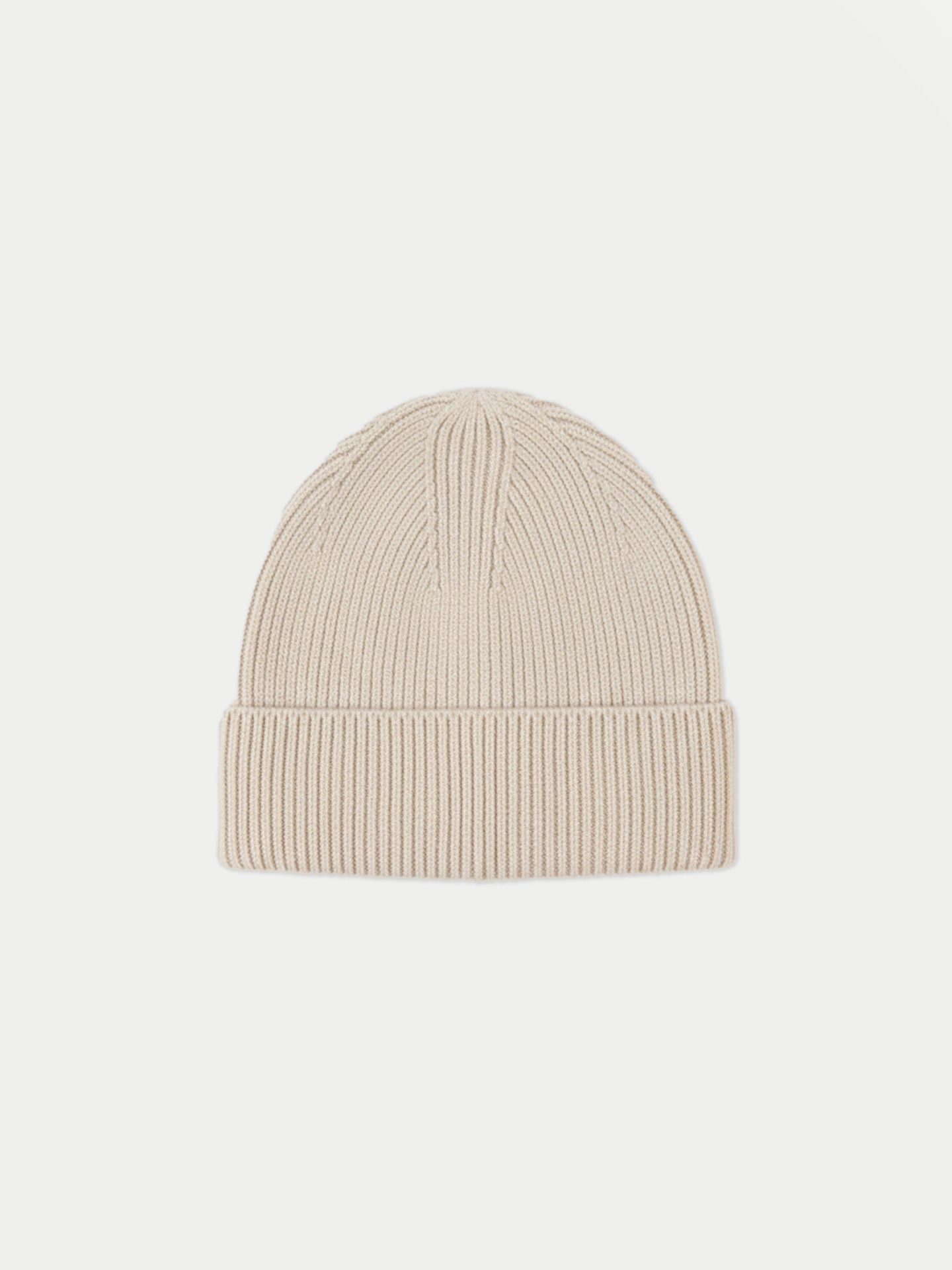 Organic Colour Ribbed Chunky Cashmere Beanie