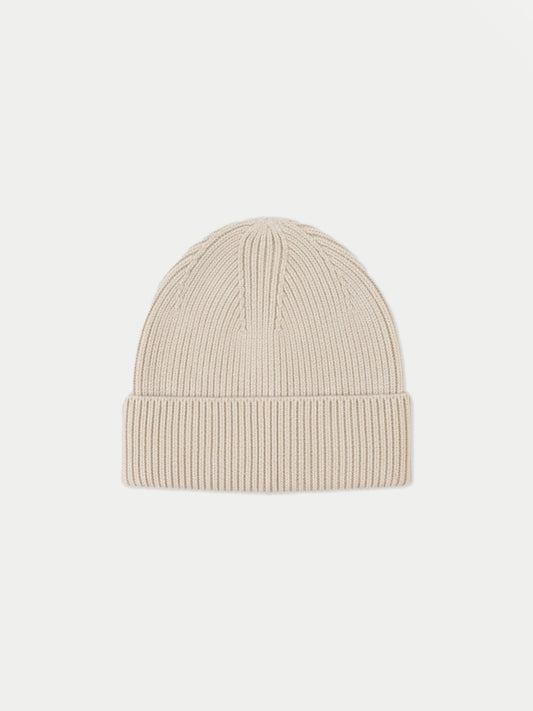 Organic Colour Ribbed Chunky Cashmere Beanie