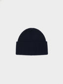 Ribbed Chunky Cashmere Beanie Navy Blazer - Gobi Cashmere