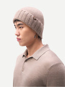 Unisex Cashmere Beanie Taupe - Gobi Cashmere #color_taupe