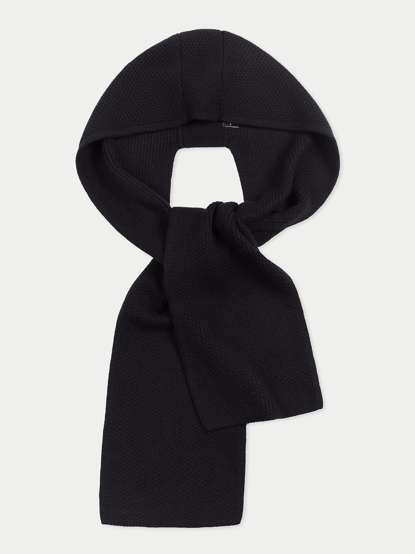 Unisex Cashmere Hooded Scarf Black - Gobi Cashmere