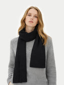 Cashmere Fisherman Knit Scarf Black - Gobi Cashmere