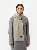 Unisex Cashmere Fishermen Knit Scarf Grey - Gobi Cashmere #color_steel-silver