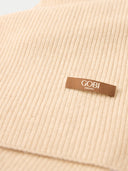 Organic Colour Cashmere Fisherman Knit Scarf Beige - Gobi Cashmere