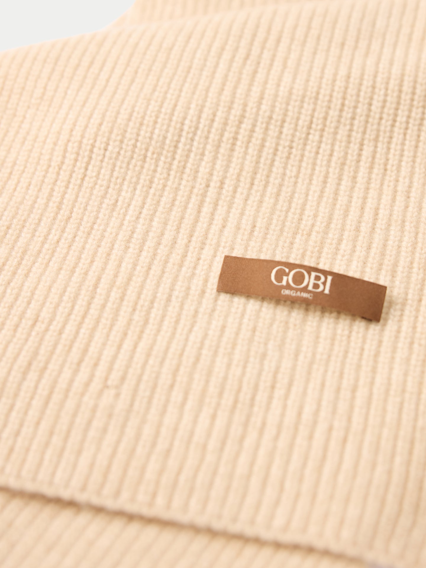 Organic Colour Cashmere Fisherman Knit Scarf