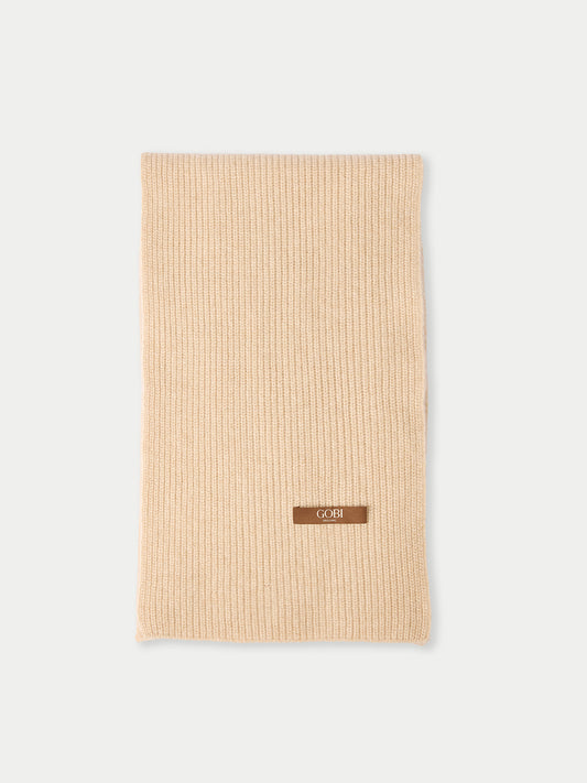 Organic Colour Cashmere Fisherman Knit Scarf