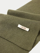 Unisex Cashmere Fisherman Knit Scarf Green - Gobi Cashmere