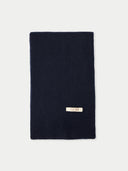 Unisex Cashmere Fisherman Knit Scarf Navy - Gobi Cashmere
