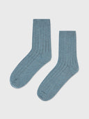 Men's Cashmere Rib Knit Men's Socks Citadel - Gobi Cashmere #color_citadel