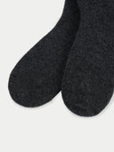 Women's Cashmere Trim Knit Socks Black - Gobi Cashmere