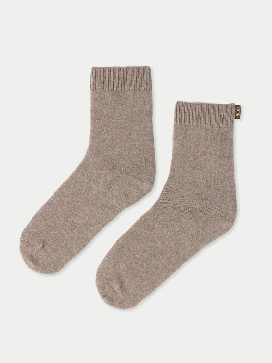 Organic Colour Unisex Cashmere Rib Knit Bed Socks