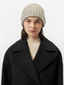 Unisex Cashmere Rib Knit Hat Dawn Blue - Gobi Cashmere #color_steel-silver