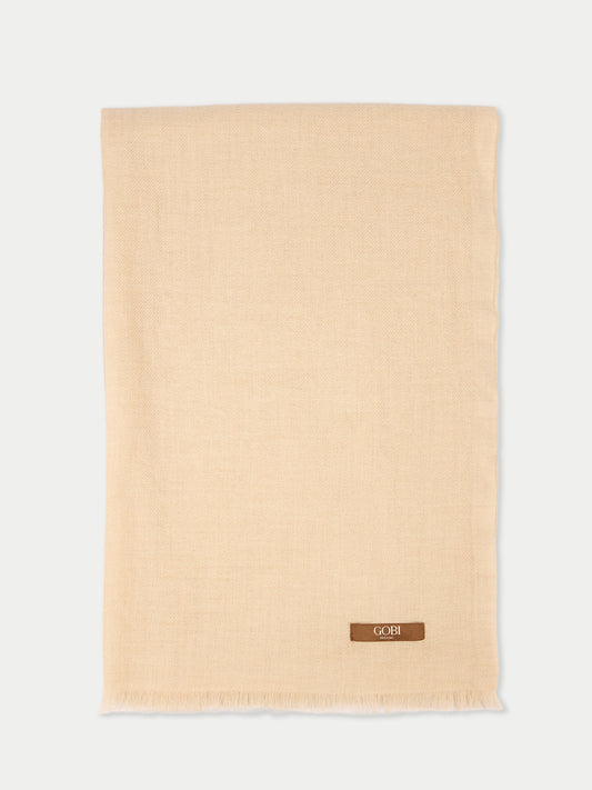 Organic Colour Lightweight Cashmere Woven Scarf