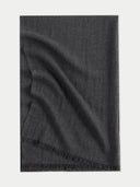Women's Cashmere Lightweight Woven Scarf Charcoal - Gobi Cashmere #color_charcoal