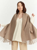 Women's Cashmere Woven Scarf Taupe - Gobi Cashmere