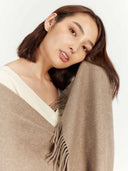 Women's Cashmere Woven Scarf Taupe - Gobi Cashmere