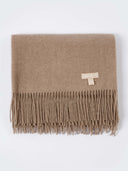 Women's Cashmere Woven Scarf Taupe - Gobi Cashmere