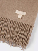 Women's Cashmere Woven Scarf Taupe - Gobi Cashmere