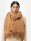 Unisex Cashmere Oversized Woven Scarf Taupe - Gobi Cashmere #color_golden-brown