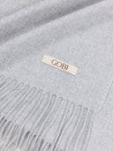 Unisex Cashmere Oversized Woven Scarf Gray - Gobi Cashmere