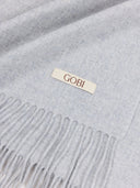 Unisex Cashmere Oversized Woven Scarf Gray - Gobi Cashmere #color_light-gray