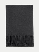 Unisex Cashmere Oversized Woven Scarf Gray - Gobi Cashmere #color_charcoal