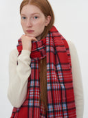 Unisex Cashmere Oversized Woven Scarf Racing Red - Gobi Cashmere #color_true-red