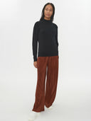 Women’s Cashmere Mock Neck Sweater Black | GOBI UK