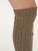 Unisex Cashmere Leg Warmer Taupe - Gobi Cashmere #color_taupe