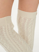 Unisex Cashmere Leg Warmer Off White - Gobi Cashmere #color_off-white