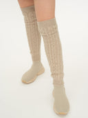 Unisex Cashmere Leg Warmer Warm Grey - Gobi Cashmere #color_warm-grey
