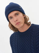Men's Cashmere Beanie Hat Navy - Gobi Cashmere #color_navy