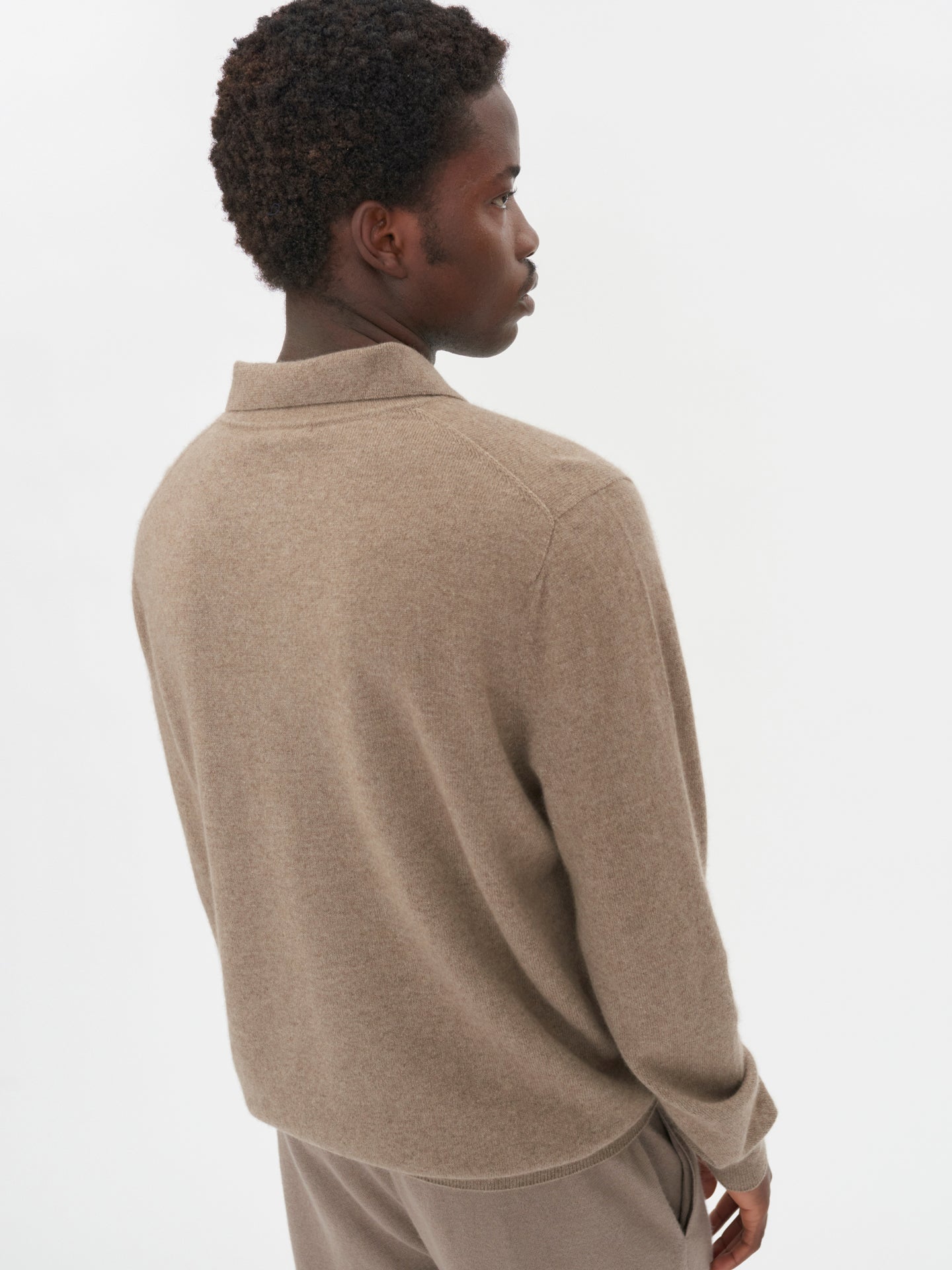 Organic Colour Essential Cashmere Polo Jumper