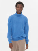 Men's Cashmere Turtle Neck Sweater Blue - Gobi Cashmere #color_blue